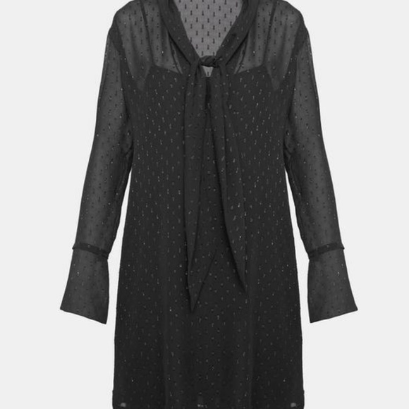 THEORY Metallic Silk Scarf Dress Size 10 BNWT - Picture 5 of 8